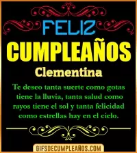 GIF Frases de Cumpleaños Clementina